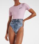 Купальник Etee с принтом рашгард Acne Studios, Pink Multicolor - фото 2