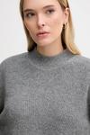 Свитер из смесовой шерсти Oui, серый - фото 4