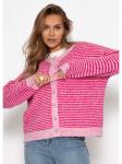 Полосатый кардиган розового цвета SASSYCLASSY - фото 5