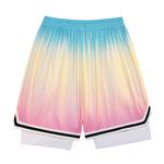 Повседневные шорты унисекс с эмодзи, градиентный синий - фото 6