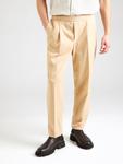 Тканевые брюки TOPMAN Tapered Pleat-Front Pants, бежевый - фото 2