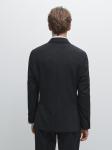 Пиджак из 100% шерсти Massimo Dutti, темно-синий - фото 3