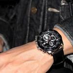 Часы CASIO EDIFICE Waterproof Mens Black Analog, черный - фото 3