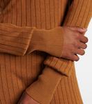 Платье-поло из хлопка и шелка в рубчик Tod's, Whisky - фото 5