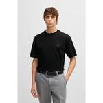 Футболка из мерсеризованного хлопка с монограммой Double B BOSS, черный - фото 3