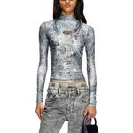 DIESEL Футболка D Series Regular женская Blue/Gray - фото 4