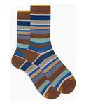 Короткие полосатые носки Gallo, мультиколор - фото