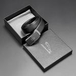 JAGUAR Кожаный мужской ремень черный, Black - фото 6