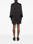 Платье мини с высоким воротником и драпировкой SACAI, черный - фото 4