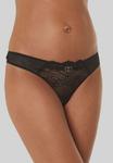 Трусы-стринги Elenora, кружевные, однотонные, женские LASCANA, черный - фото 3