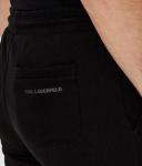 Спортивные брюки мужские Karl Lagerfeld однотонные на кулиске, черный - фото 4