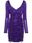 MITILIANE COUTURE платье мини с голографическим эффектом, фиолетовый - фото