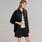 ELLE Рубашка Women's Black Lapel Moderate - фото 6