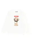 Свитшот Teddy Bear Moschino Kids, белый - фото