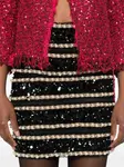 Полосатая мини-юбка BALMAIN, черный - фото 4