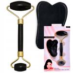 Роллер для лица + Гуаша + Набор в коробке - Черный подарочный Inna marka - фото 4