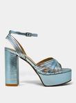 Eloisa Platform Heeled Sandal In Blue Multi SHU SHOP - фото