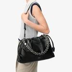 Сумка кожаная Loewe, черный - фото 2