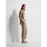 Брюки Selected Rita-Ria Crop Mid Waist, бежевый - фото 4