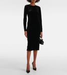 Платье миди из бархата Dolce&Gabbana, черный - фото 2