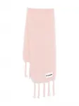 Шарф с бахромой Jil Sander, розовый - фото