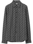 Шелковая рубашка B-line Burberry, черный - фото