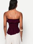 Топ Bershka, Wine red - фото 4