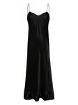 Шелковое платье макси с V-образным вырезом Carine Gilson, черный - фото