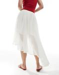 Асимметричная юбка ASOS DESIGN кремового цвета - фото 4