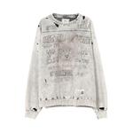 Пуловер Maison Mihara Yasuhiro Bleached Pullover Grey, серый - фото