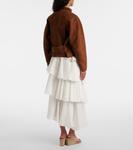 Замшевая куртка Alaïa, Noisette - фото 3