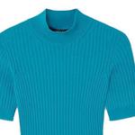 Ribbed knit Virgin wool Jumper VERSACE, синий - фото 8