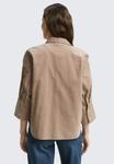 Блуза TOM TAILOR Button-down blouse, Soft Taupe Grey/Taupe - фото 3