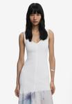 Платье Desigual V-NECK COMBINED, White - фото 4