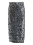 Юбка миди с пайетками P.A.R.O.S.H., серый - фото