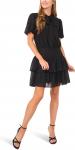 Женское мини-платье с завязкой на шее и оборками CeCe, Rich Black - фото 3