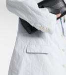 Блейзер из хлопка и льна Acne Studios, Pale Blue - фото 5