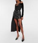 Боди с декорированным вырезом David Koma, черный - фото 2