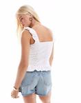 Топ с оборкой и бантом, белый цвет Asos Design - фото 4
