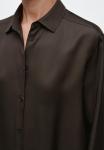 Блуза Massimo Dutti FLOWING SATIN LONG SLEEVE, Dark Brown - фото 5