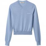 Свитер с V-образным вырезом Miu Miu, sapphire синий - фото