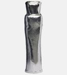 Пышное платье-бюстье с пайетками David Koma, Silver - фото