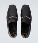 MJ Moc кожаные лоферы с цепью Christian Louboutin, черный - фото 4
