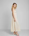 Платье миди с вырезом «русалка» Trucco, бежевый - фото 4