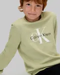 Детский свитер с логотипом Calvin Klein, зеленый - фото 4