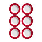 Суповые тарелки doppio набор 6 шт. Ritzenhoff, красный - фото