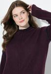 Джемпер Ulla Popken CONTRAST TRIM LONG SLEEVE, Dark Claret/Berry - фото 3