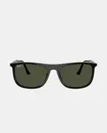 Солнцезащитные очки унисекс прямоугольной формы из ацетата Ray-Ban, черный - фото