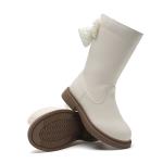 Детские кожаные ботинки для детей Satchi, бежевый - фото 4