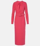 Платье миди с поясом Safiyaa, Raspberry - фото